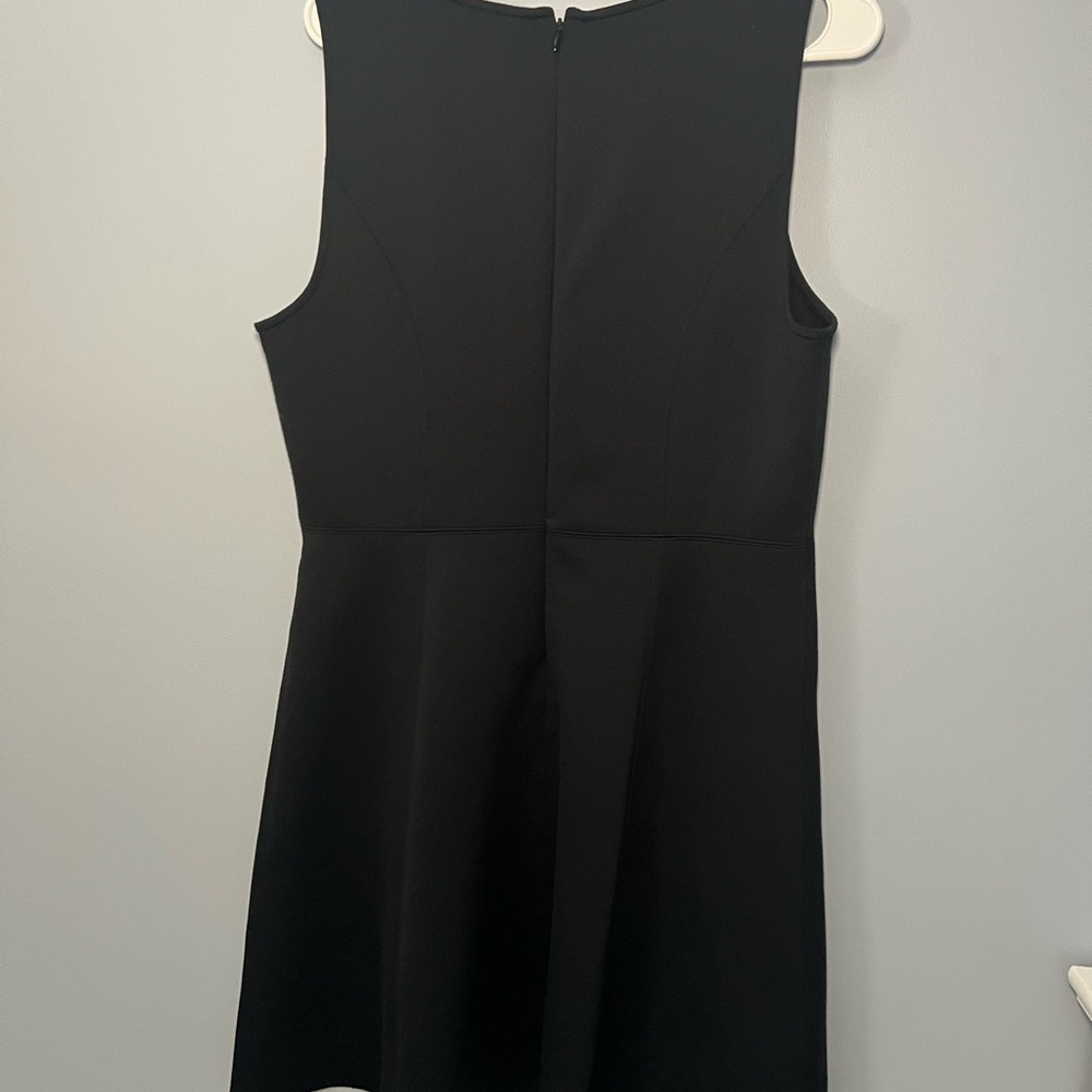 Ann Taylor Black ponte knit cotton Dress SZ 14P - Picture 4 of 5
